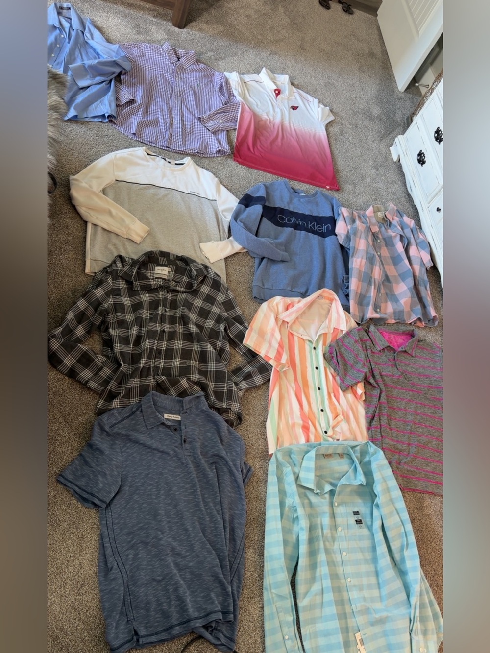 Men’s top bundle- dress tops/ golf/ pullovers sz XL